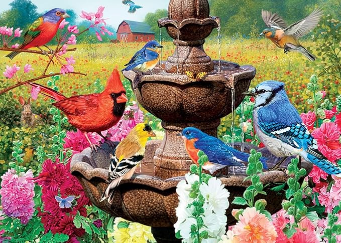 MasterPieces - 500 Piece Jigsaw Puzzle, Glows in The Dark, Hidden Images, Garden of Song, Fun for Adults, Family, Kids, 15" x 21"