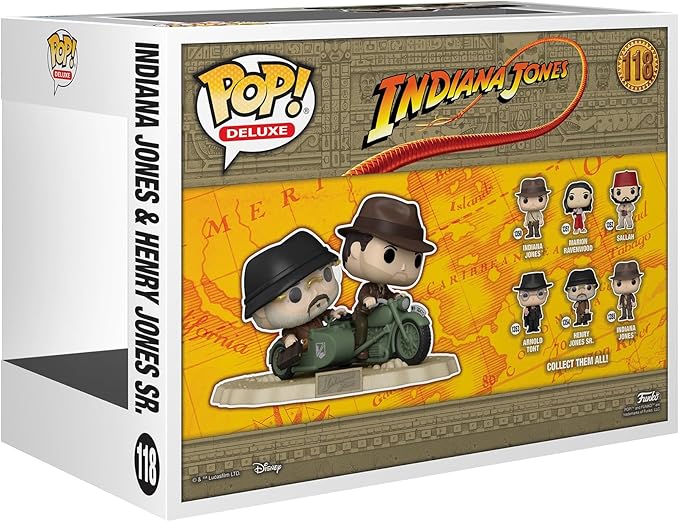 Funko POP! Ride Super Deluxe: Indiana Jones and The Last Crusade - Indiana Jones - Indiana Jones & Henry Jones Sr - Collectable Vinyl Figure - Gift Idea - Official Merchandise - for Kids & Adults