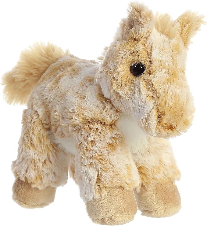 Aurora® Adorable Mini Flopsie™ Caramel Horse™ Stuffed Animal - Mini Companions Ready for Playful Adventures - for Kids All Ages, Toddlers, Adults, and Families - Brown 8 Inches