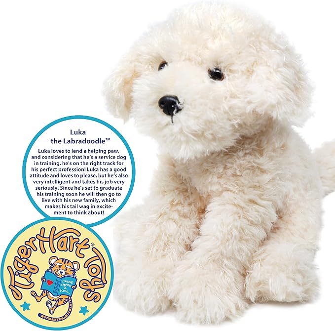 Luka The Labradoodle - 12 Inch Stuffed Animal Plush Poodle Dog