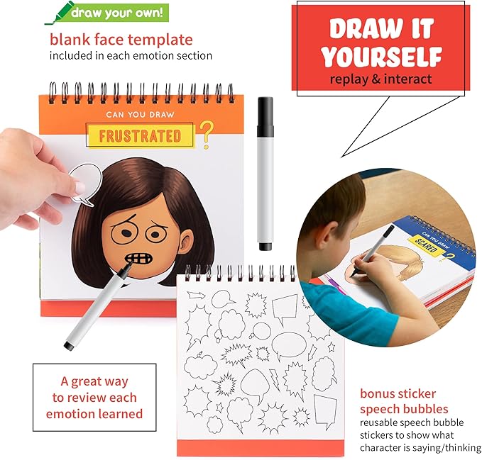 Emotion and Feeling Busy Book for Kids, Calming Corner, ABA Therapy Materials, Emotion Charts, Autism Homeschooling ADHD Tool, Social Emotional Learning