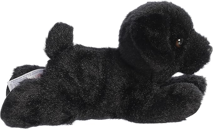 Aurora® Adorable Mini Flopsie™ Blackie™ Stuffed Animal - Mini Companions Ready for Playful Adventures - for Kids All Ages, Toddlers, Adults, and Families - Black 8 Inches