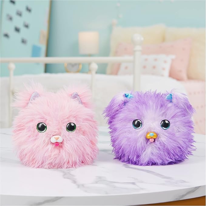 WHAT THE FLUFF?, Purr ‘n Fluff, Surprise Reveal Interactive Toy Pet with Over 100 Sounds and Reactions, Kids Toys for Girls Ages 5 and up