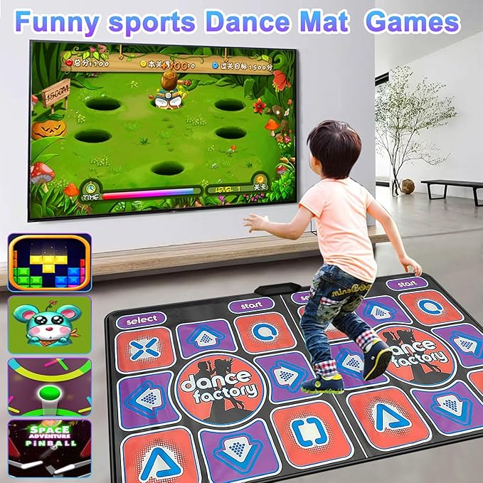 TV Dance Mat Games for Kids |Dance Step Pad for Girls with Interactive Dancing Games|Girl Birthday Gifts, Christmas Xmas Gift for Kids |Toy Gifts for Girl 4-8 | HDMI Plug & Play