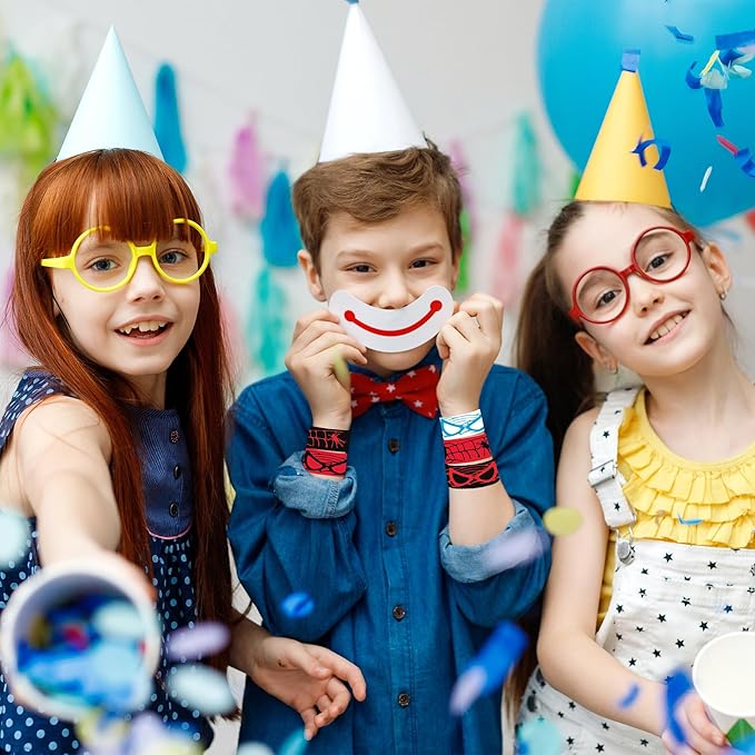 24Pcs Birthday Party Supplies Favors,Slap Wristband Set,Best for Fill Up the Goodie Bags