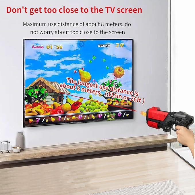 Video Game Console with 100+ Games, Handheld Video Game Console for Kids, Plug and Play Video Games for TV, Shooting Games,Game Gun with 2 GameController, Xmas Birthday Toy Gift for Boys Girls Age 3 +