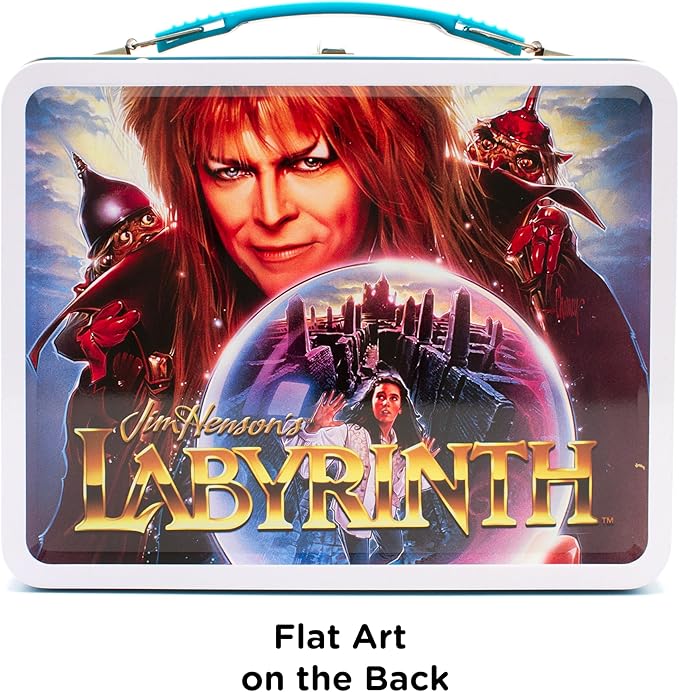 AQUARIUS Labyrinth Large Fun Box - Sturdy Tin Storage Box with Plastic Handle & Embossed Front Cover - Officially Licensed Labyrinth Merchandise & Collectible Gift