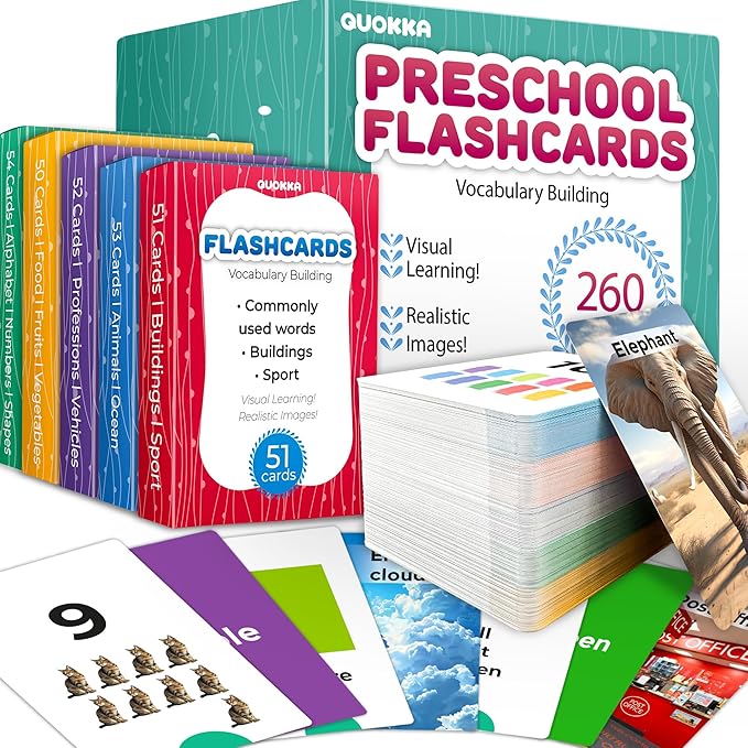 QUOKKA Set of Learning Flash Cards for Kids