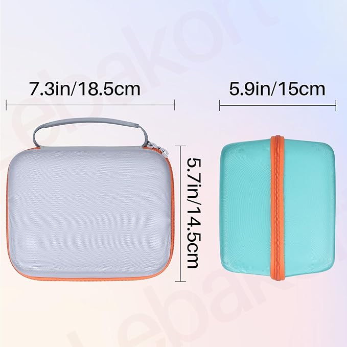 Hard Case Compatible with Yoto Player Kids Speaker Kids Audio Music Children Player Audiobook Cards Radio (Blue + Yellow Case)