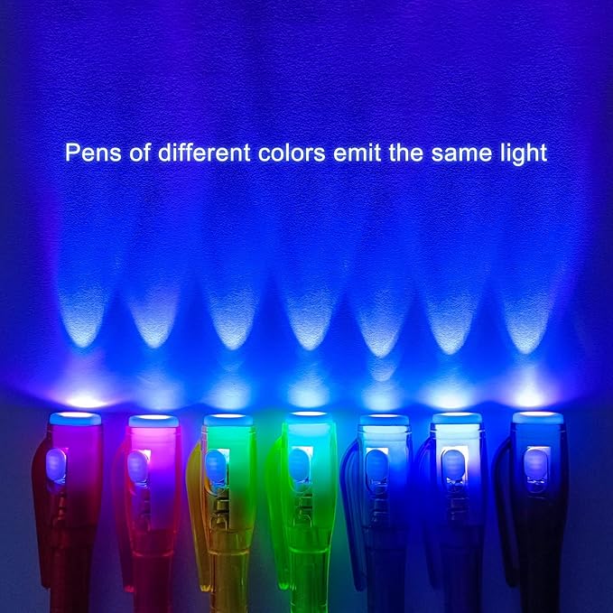 28 Pack Upgraded Invisible Ink Spy Pen with UV Light, Magic Marker for Secret Messages Birthday Party Easter Egg Hunt Halloween Goodie Bags Stocking Stuffers Valentine's Day Gifts for Kids Ages 3+