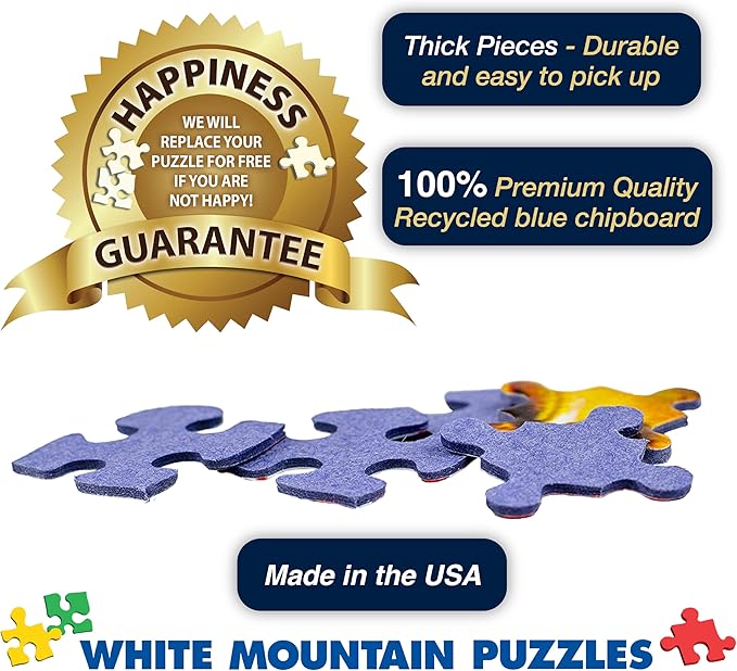 White Mountain M & M Fun Puzzle 1000 Piece Vintage Jigsaw Puzzles for Adults and Families