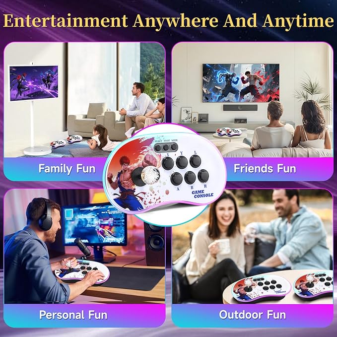 A16 Retro Game Console - Support and Wireless Connection,30000 in Classic Games,Two Separate 3D joysticks,Plug and Play 4K HD HDMI TV Game Stick Birthday Gifts for Boys and Girls