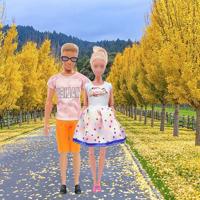 27 PCS Doll Clothes and Accessories for 11.5 Inch Girl Dolls and 12 Inch Boy Dolls Include 7 Boys Outfits 7 Girls Outfits 3 Pair of Boy Shoes 10 Pair of Girl Shoes Random Style