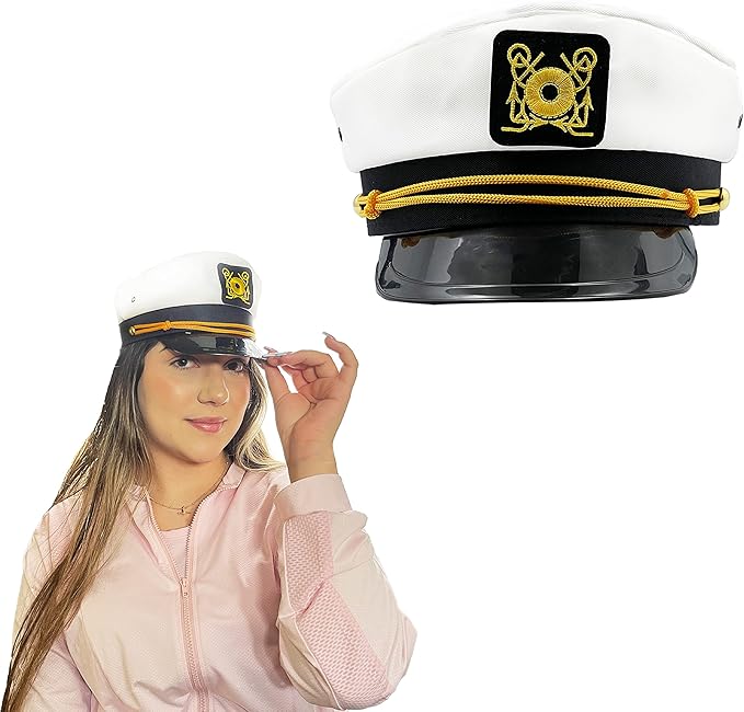 The Dreidel Company Captain Hat, Dress Up Costume Clothes for Kids, Pretend Play, Party Favors