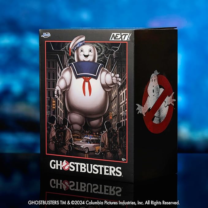 Jada Nanoscene: Ghostbusters 6" Stay Puft Marshmallow Man die-cast Metal Figure with Nano Ecto-1 diecast Vehicle