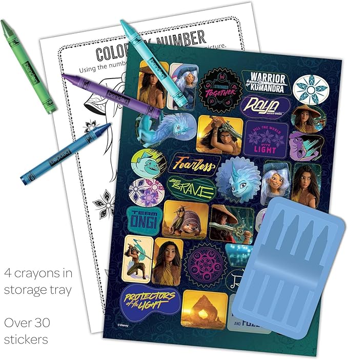 Disney Raya and the Last Dragon Party Favors Bundle Set ~ 12 Pack Disney Raya Coloring Books with Stickers! (Disney Raya Party Supplies)