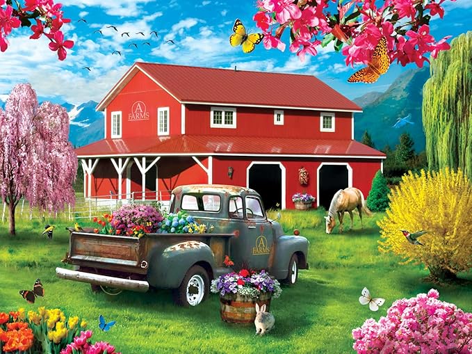 MasterPieces 750 Piece Jigsaw Puzzle for Adults, Family, Or Youth - A Farm's Alive - 18"x24"