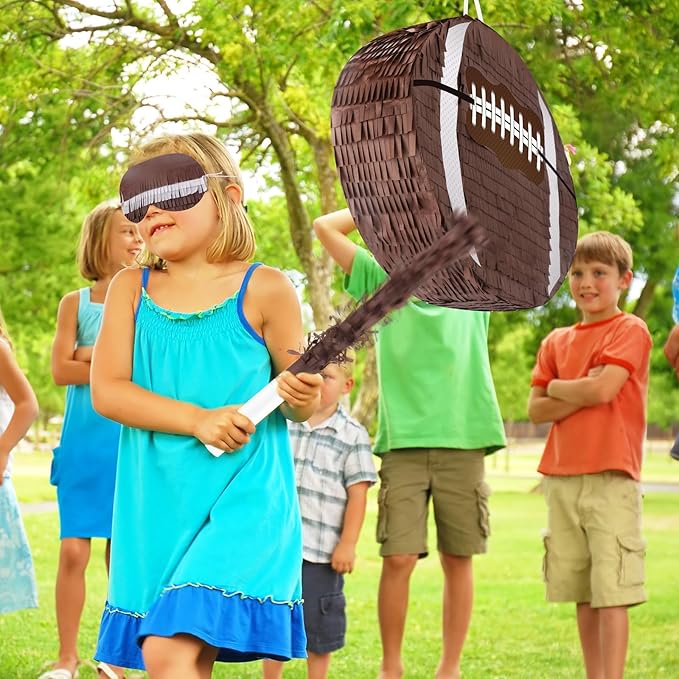Football Pinata with Pinata Stick & Hanging Football Party Decorations Footballs Games for Footballs Sport Themed Birthday Party Supplies