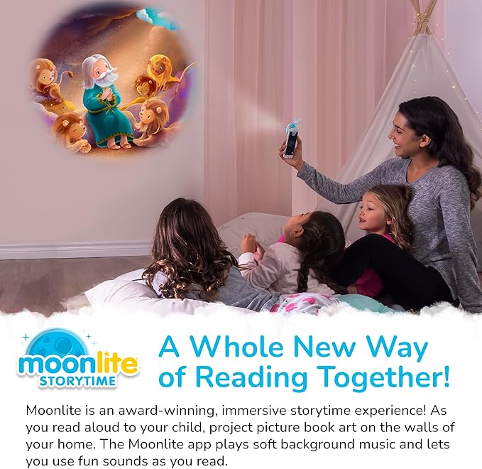 Moonlite Storytime - Lions Don't Lie - A Magical Read Together - Projector Sold Separately - Digital Bible Stories for Kids - Interactive Story Disc - Learning Gifts for Kids Ages 12 Months & Up