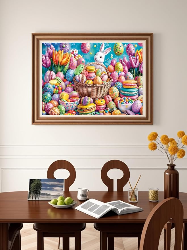 1000 Piece Puzzles for Adults, Easter Puzzle, Colorful Easter Jigsaw Puzzle 1000 Pieces for Adults Seniors, Fun Decor Challenging Family Games Holiday Party Gifts -1:1 Poster