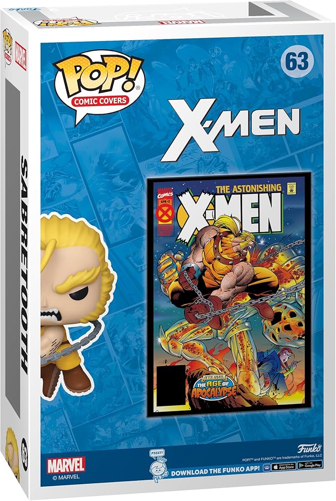 Funko Pop Comic Cover: Marvel - Age of Apocalypse Sabretooth, Amazon Exclusive - Collectable Vinyl Figure - Gift Idea - Official Merchandise - Toys for Kids & Adults