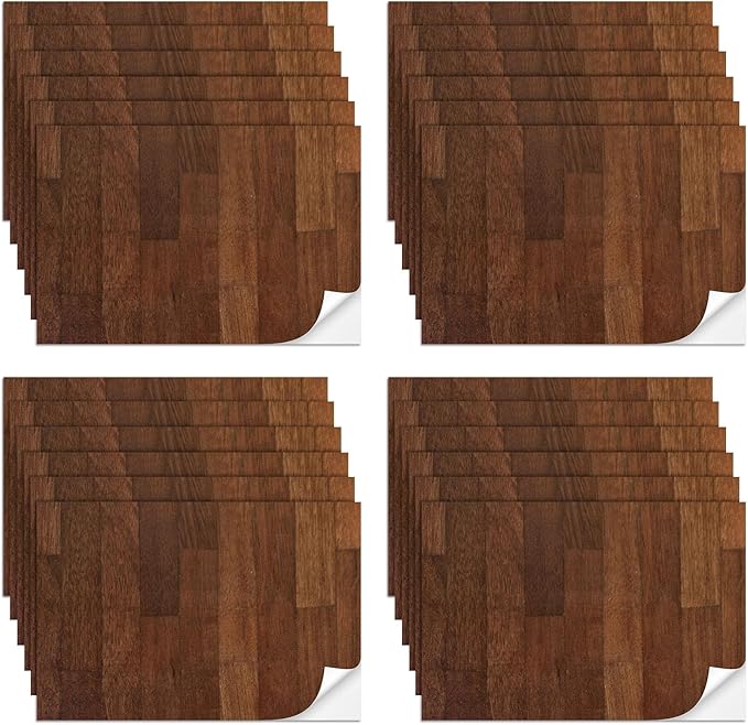 Flutesan 6 Pcs Miniature Dollhouse Wallpaper and Flooring Peel and Stick Mini DIY Self Adhesive Dollhouse Accessories 8.27 x 11.69 Inch (Elegant Style)