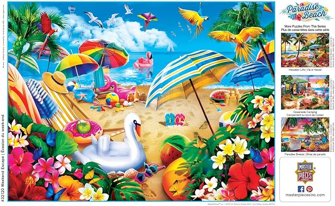 Masterpieces 550 Piece Jigsaw Puzzle for Adults and Family - Weekend Escape - 18"x24"