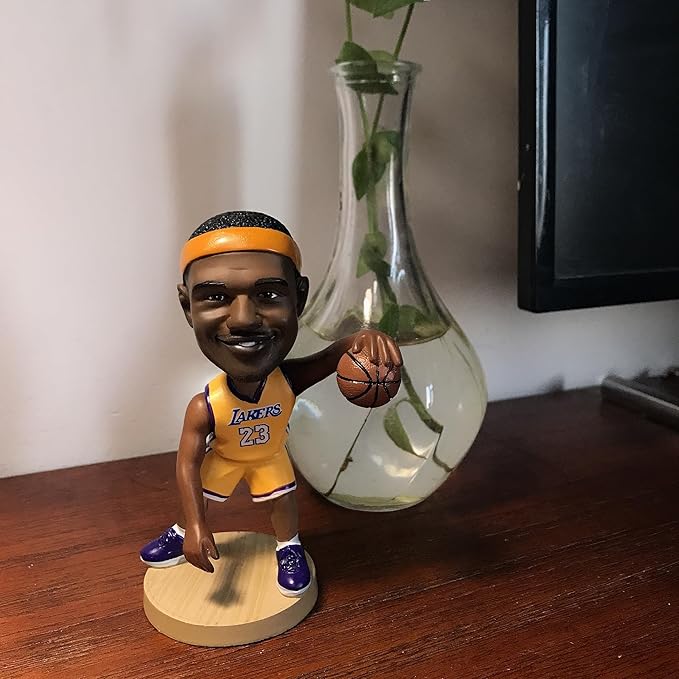 James Bobblehead Basketball Action Figure -5.3 in Hand-Painted Resin Collectible Doll - Perfect Sports Fan Gift - James in Iconic 23# Jersey