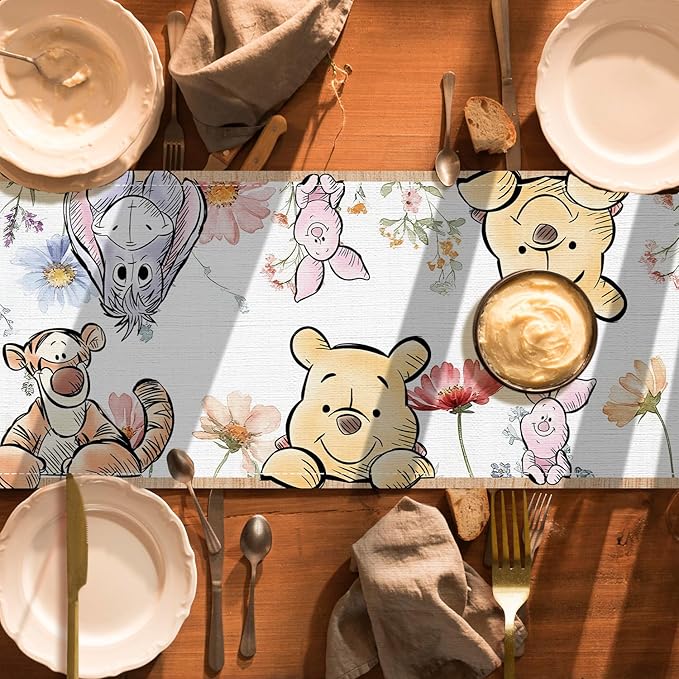 Winnie Baby Shower Decorations, The Pooh Birthday Party Decor, Winnie Tablecloth,Tablecloth Oh Baby Gender Reveal Birthday Party Supplies for Kids Boys Girls, Neutral Gender Reveal Decor