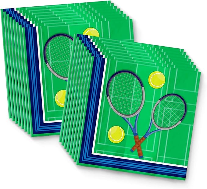 Tennis Birthday Party Supplies Set Plates Napkins Cups Tableware Kit for 16