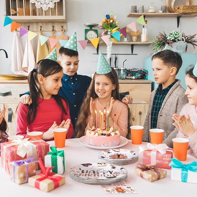 96 Pcs S'Mores Camping Birthday Party Decorations It's S'more Fun to Be One Plates and Napkins Disposable First Birthday Tableware Set for Kid Camper Bonfire Camping Theme 1st Party Supplies Serves 24