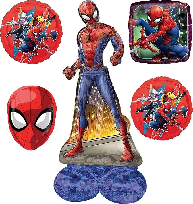 Spiderman Birthday Party Supplies Airloonz Balloon Bouquet Decorations