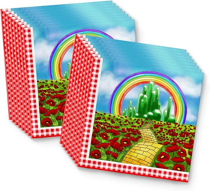 The Wonderful Wizard of Oz Birthday Party Supplies Set Plates Napkins Cups Tableware Kit for 16