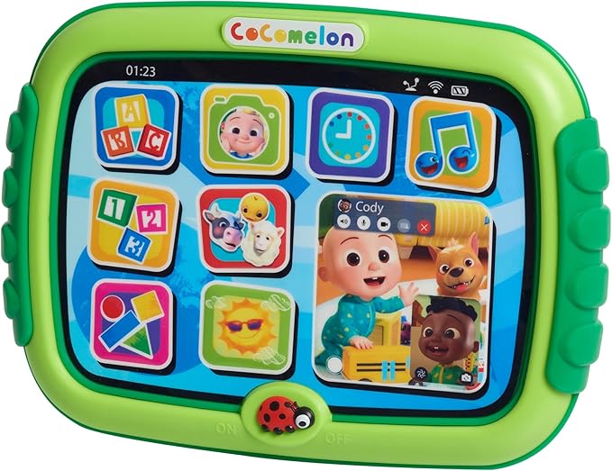 CoComelon Learning Tablet, 60+ Learning Phrases, Sing-Along to the “The Alphabet Song", Kids Toys for Ages 18 Month by Just Play