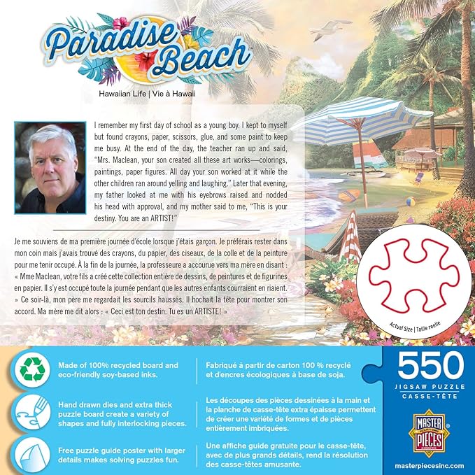 Masterpieces 550 Piece Jigsaw Puzzle For Adults and Family - Hawaiian Life - 18"x24"