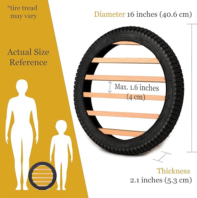 Model Car Display Case Stand - Toy Cars Organizer Wall Display Tire Shelf Cabinet - Holds Up to 18 Diecast 1/64 Car Collectibles - Compatible with Hot Wheels Matchbox - Wheel Diameter 16 Inch