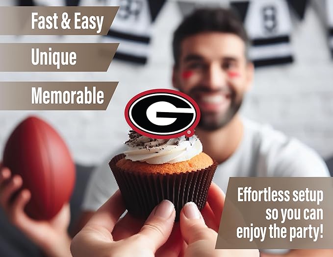 Party Supplies for Football, Birthday, Graduation Party Decorations (Georgia Bulldogs)