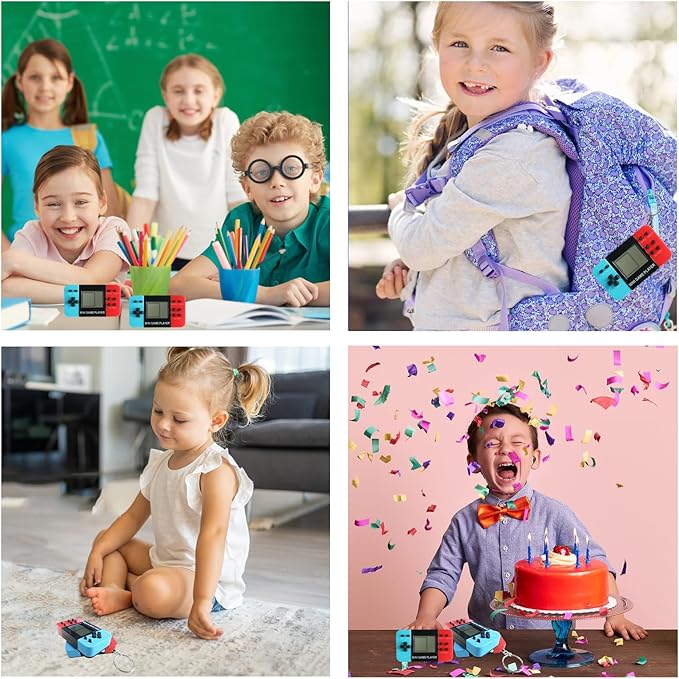 DOEA 12Pcs Video Game Party Favors for Kids, Arcade Keychain, Bulk Party Supplies for Birthday, Goodies Bags Stuffer Classroom Prizes