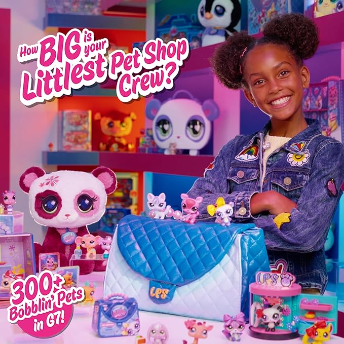 Littlest Pet Shop - Cozy Campfire Play Pack - Series 4 - Gen 7 Authentic LPS Bobble Head Toy Figure, Collectible Toy Animal, Ages 4+