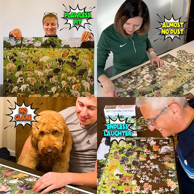 Funwares Original 101 Puppies Puzzle – 1000-Piece Hilarious Dog Jigsaw – Funny Gift for Dog Lovers, White Elephant, and Pet Lovers with a Sense of Humor