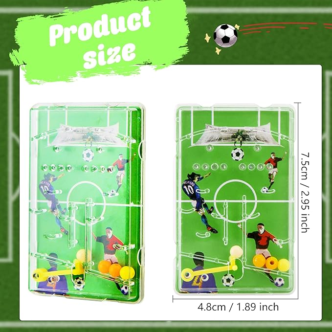 60 Pcs Mini Pinball Machine Football Maze Puzzles Pinball Games Soccer Pinball Toys for Kids Classroom Prizes Children's Day Birthday Football Theme Party Favors