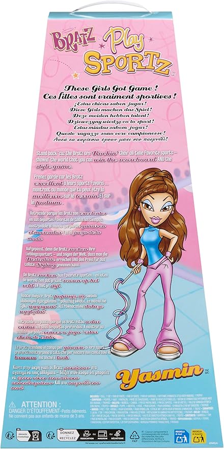 Bratz Play Sportz Yasmin Fashion Doll with Accessories, Gymnastics