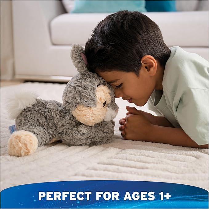 GUND Disney Official Thumper Plush, Disney Cozys Collection, Bambi Toys, Bunny Rabbit Stuffed Animal for Ages 1 and Up, Gray, 10”