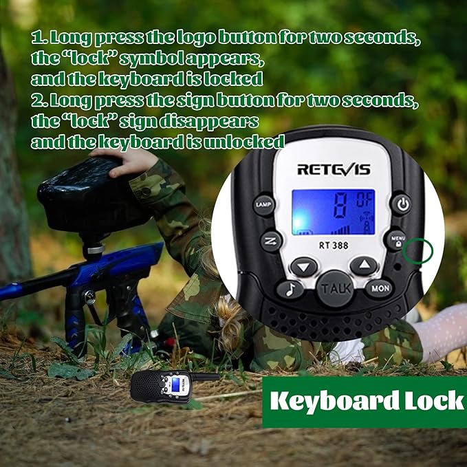 Retevis RT388 Walkie Talkies for Kids Bundle with RT22P Walkie Talkies Long Range
