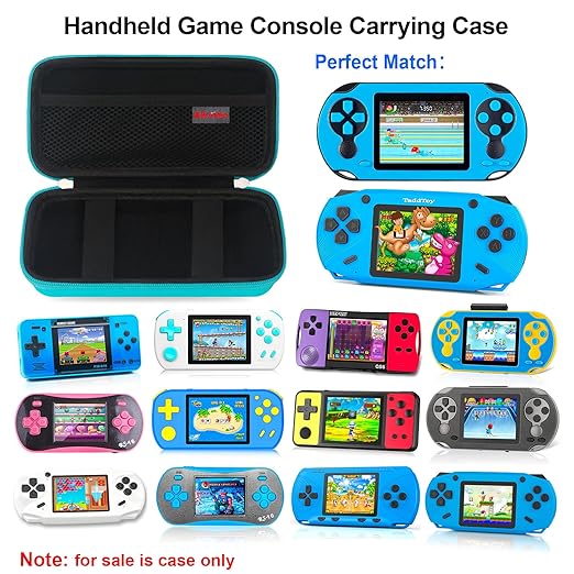 Elonbo Carrying Case for TaddToy/WELLST·G/Beijue/FAMILY POCKET/CCTU/X- JOYKIDS/GREENCREEK/Beico/KAVOYI/GuaiyeyeAP/TEBIYOU Handheld Game Console, Portable Electronic Gaming Player Bag, Green