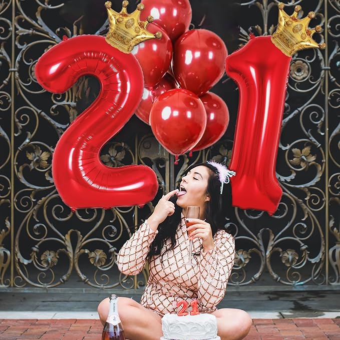 Black Crown Number Balloon (Number 60)
