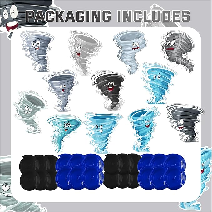 24 Pack Tornado Hanging Swirls Tornado Spirals Tornado Hanging Decorations Ceiling Decor for Tornado Birthday Party Decorations Tornado Party Supplies
