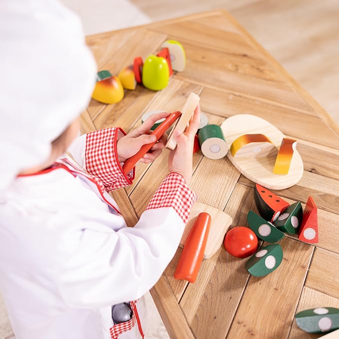 Melissa & Doug Chef Role Play Costume Dress-Up Set (8-Piece) - Chef's Jacket, Hat, Name Tag - Pretend Chef Dress up Outift with Realistic Accessories, Kids Dress Up for Toddlers & Children Ages 3+