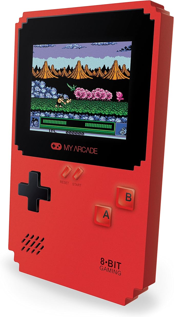 My Arcade Pixel Classic - Handheld Game Console - 300 Retro Style Games Plus 8 Data East Classics - Lightweight Compact Size - Battery or Micro USB Powered - for Kids
