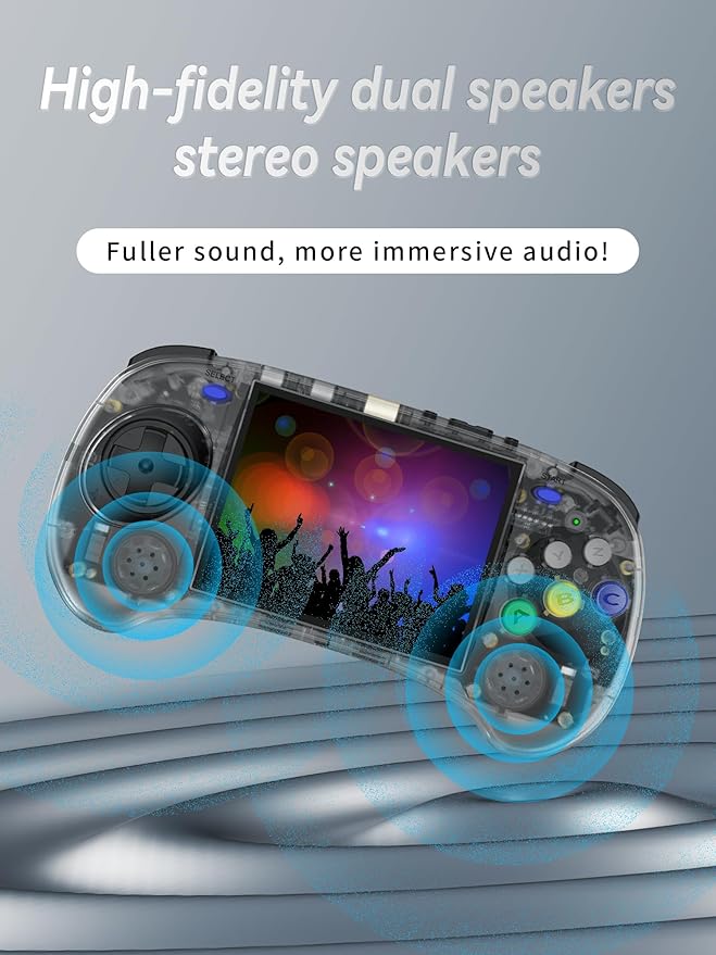RG ARC-S Retro Handheld Game Linux System RG3566 4.0 inch IPS Screen,RGARC S with1G 128GTF Card Pre-Installed 4541 Games Supports 5G WiFi 4.2 Bluetooth Online Fighting,Streaming and HDMI